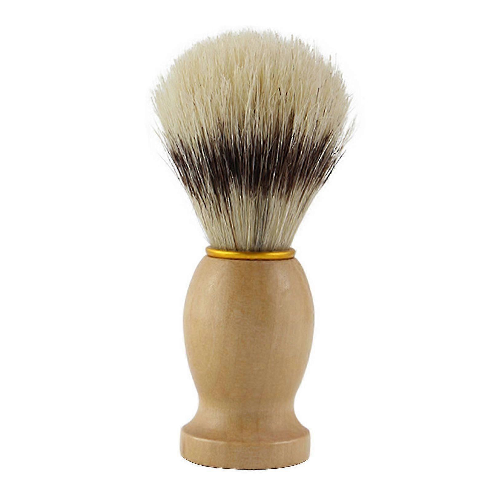 Blaireau en bois Portable Poils doux Brosse à barbe Outil de coiffure