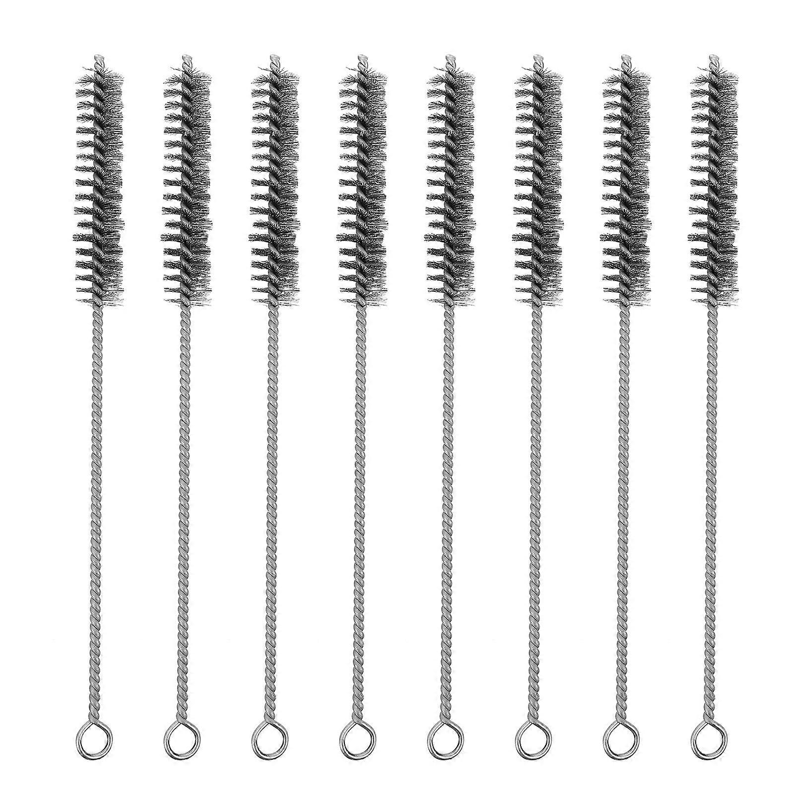 8Pcs Wire Brush Set For Cleaning Stains And Slag From Machinery Metal Components In Tight Spaces
