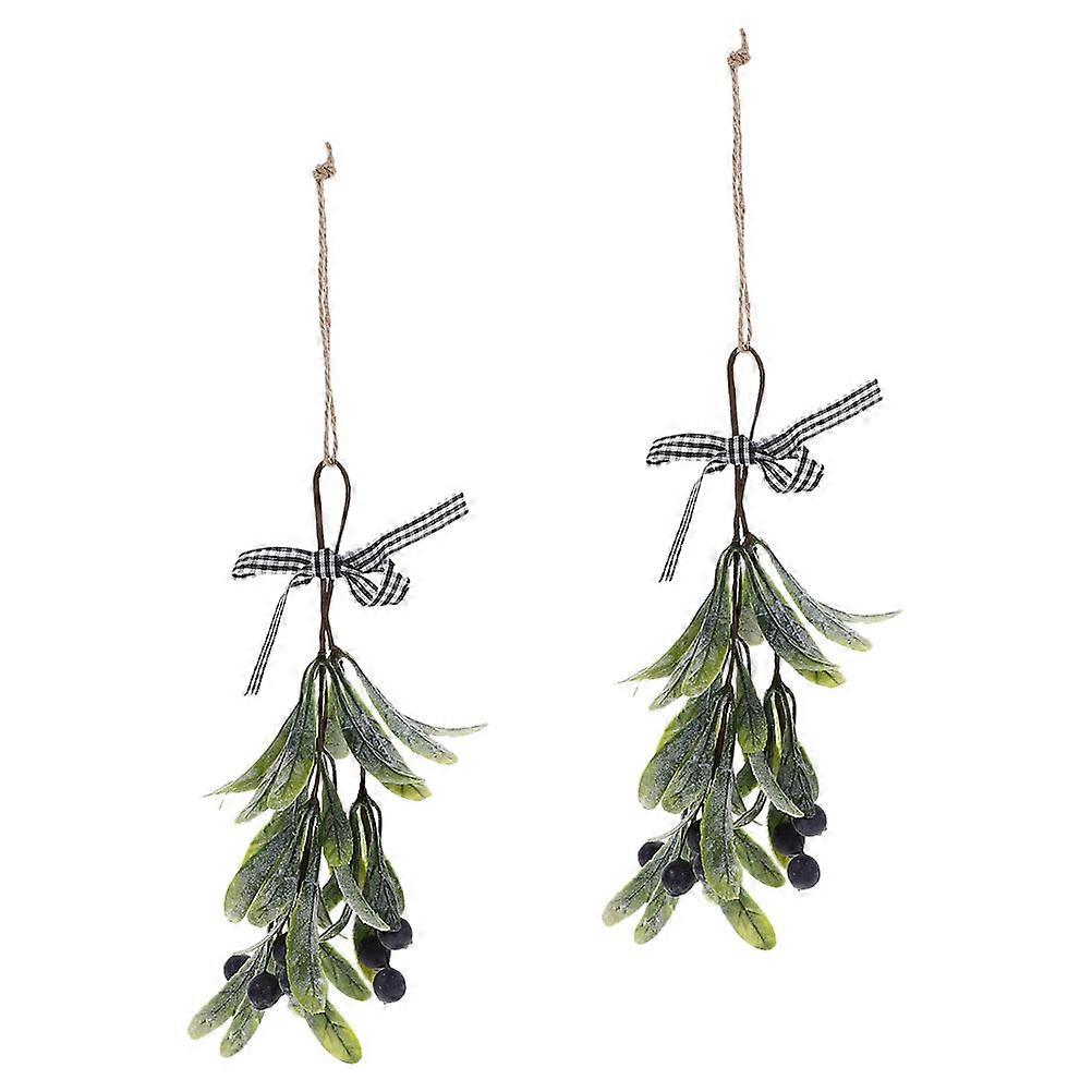 Here's a refined and engaging product description for your item:
**2PCS Realistic Christmas Branch with Blueberry Berries and Hanging Decor –