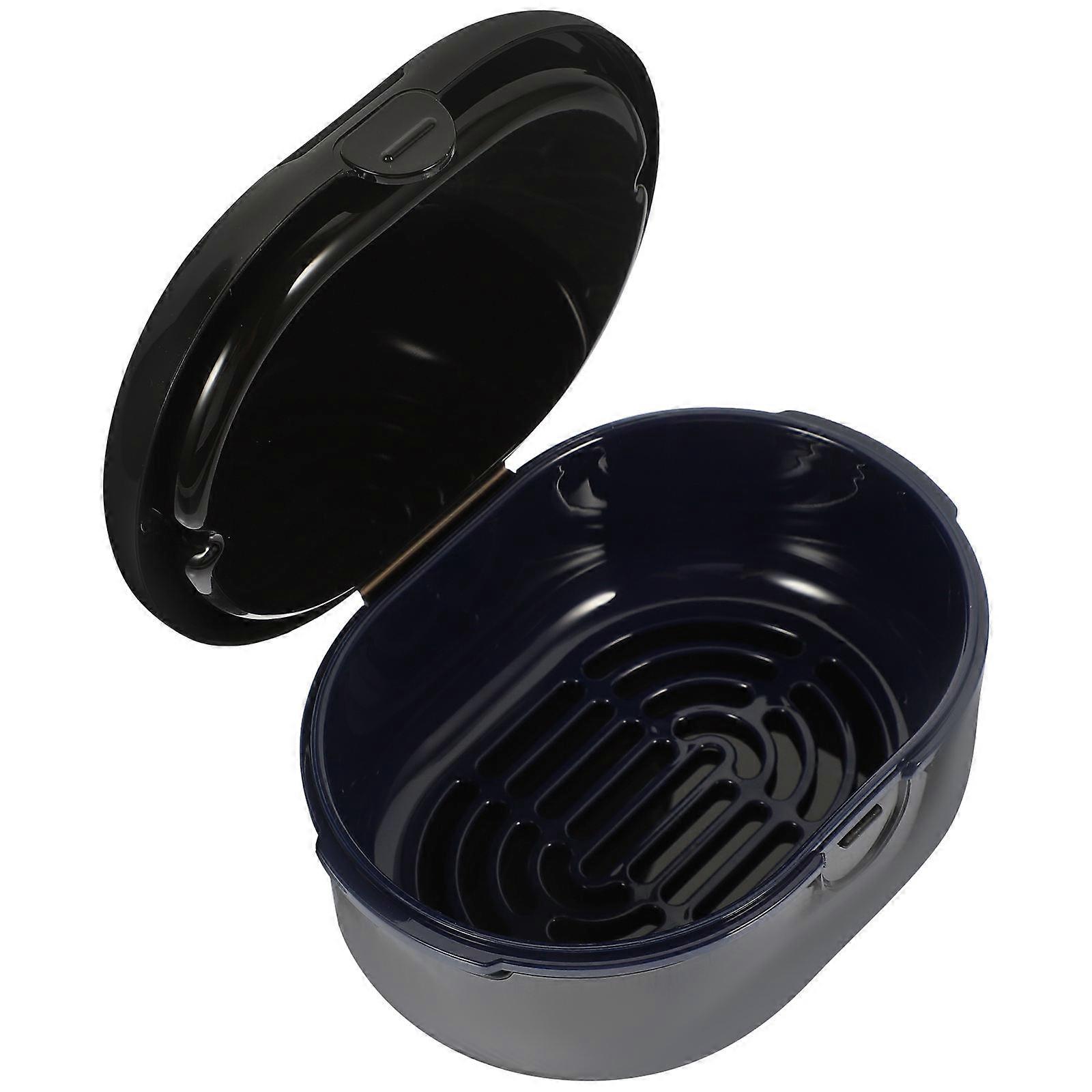 Portable Denture Box for Orthodontic Retainers Made of Durable ABS Black Dustproof and Compact 3.5 x 2.8 x 1.6 inches