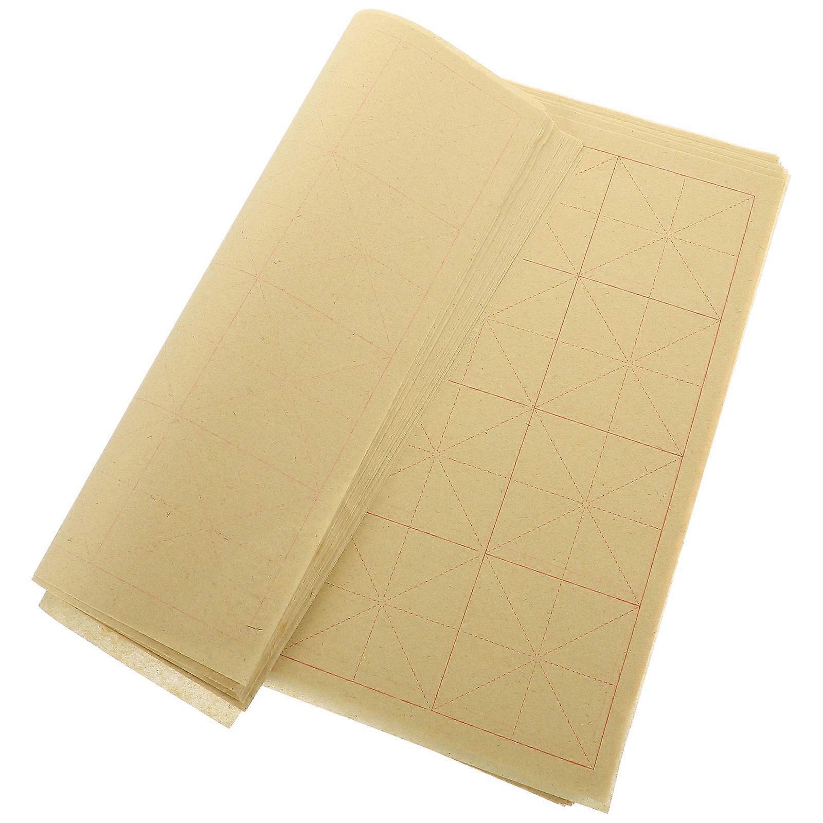 Chinese Calligraphy Paper for Writing Professional Xuan Paper Sheets Khaki Color 140 Sheets