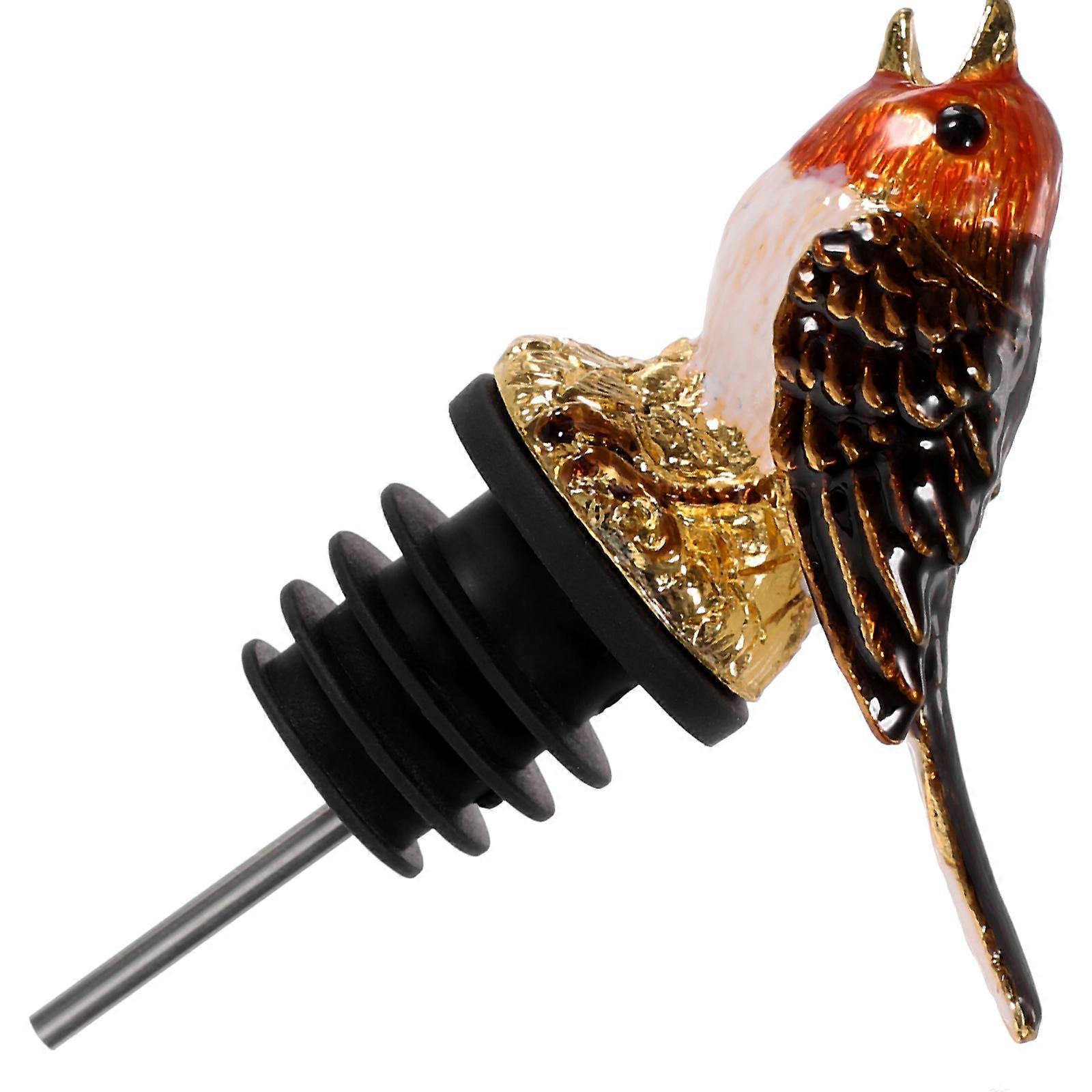 Golden Bird Shaped Wine Pourer and Aerator with Zinc Alloy Material for Wine Use 3 in 1