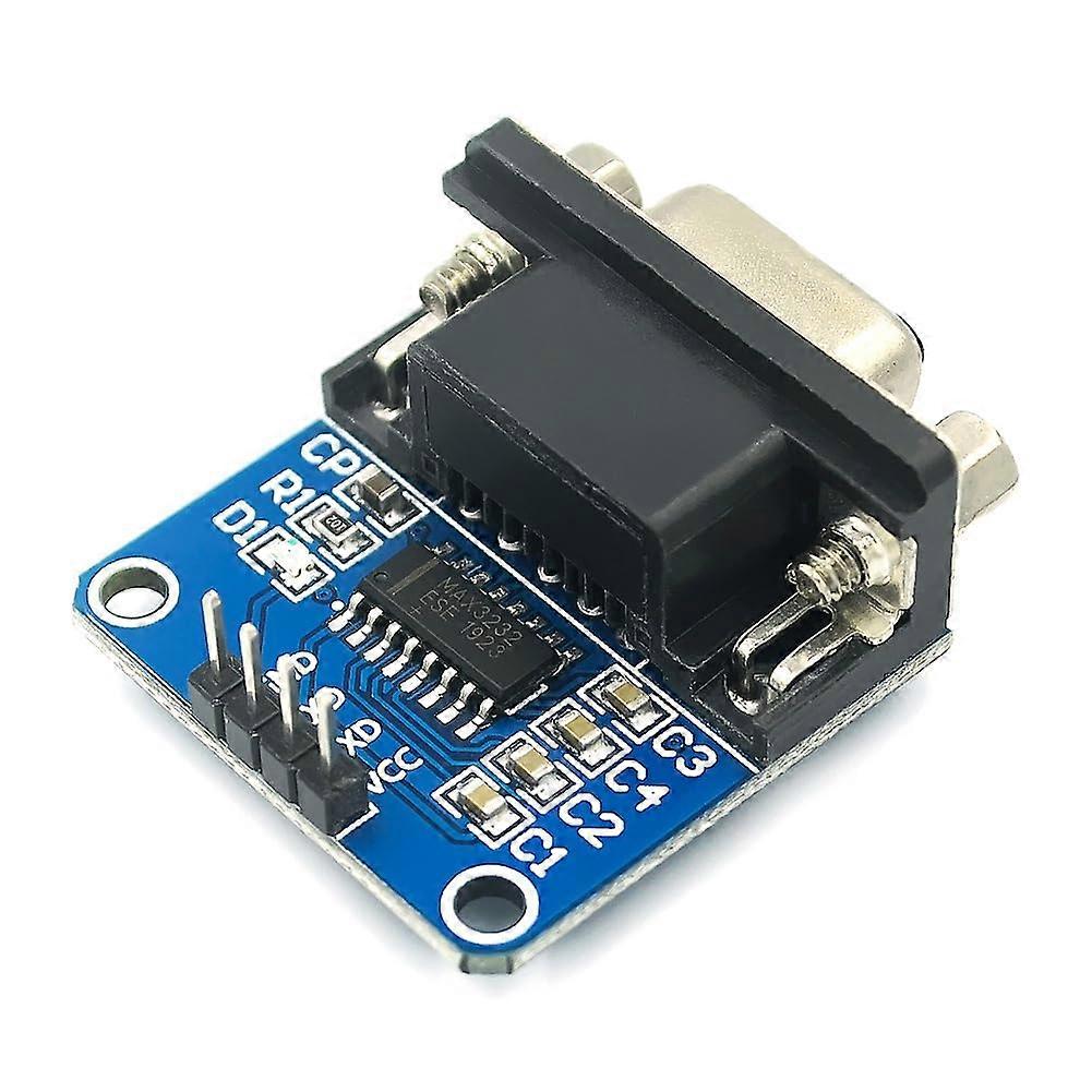 MAX3232 RS232 to TTL Serial Port Module Converter Board DB9 COM Connector Blue-Compatible with Arduino and Raspberry Pi