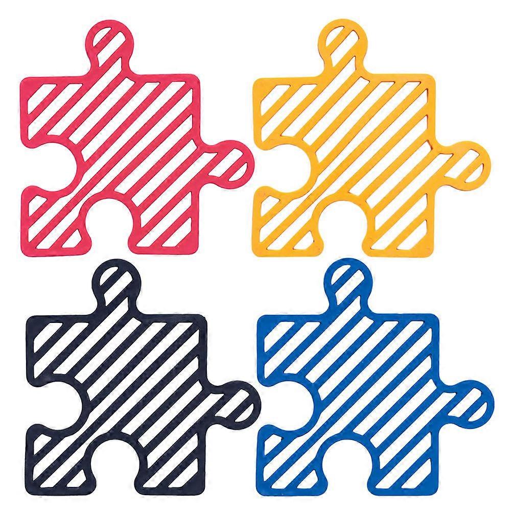 Anti Scald Silicone Cup Mat Suitable For Dinner Table And Home Decorations 4Pcs