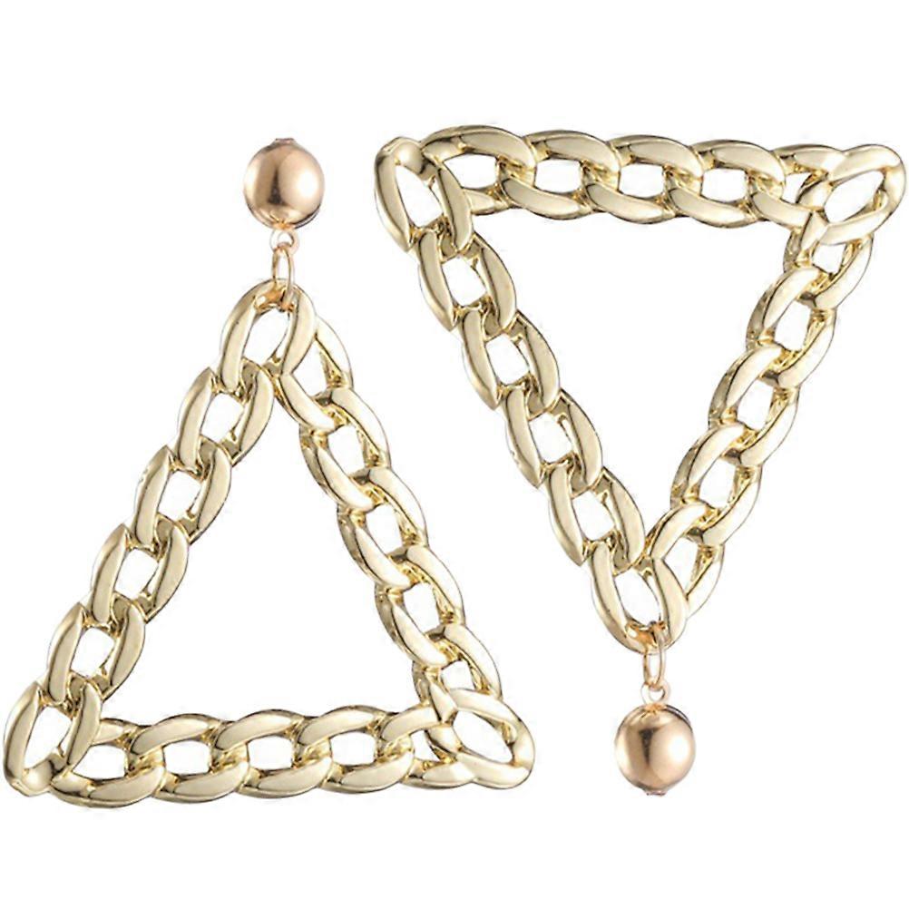 Cool Stylish Earrings For Party Occasions Featuring Unique Chain Link Shape In 7.5X6CM Size 1 Pair