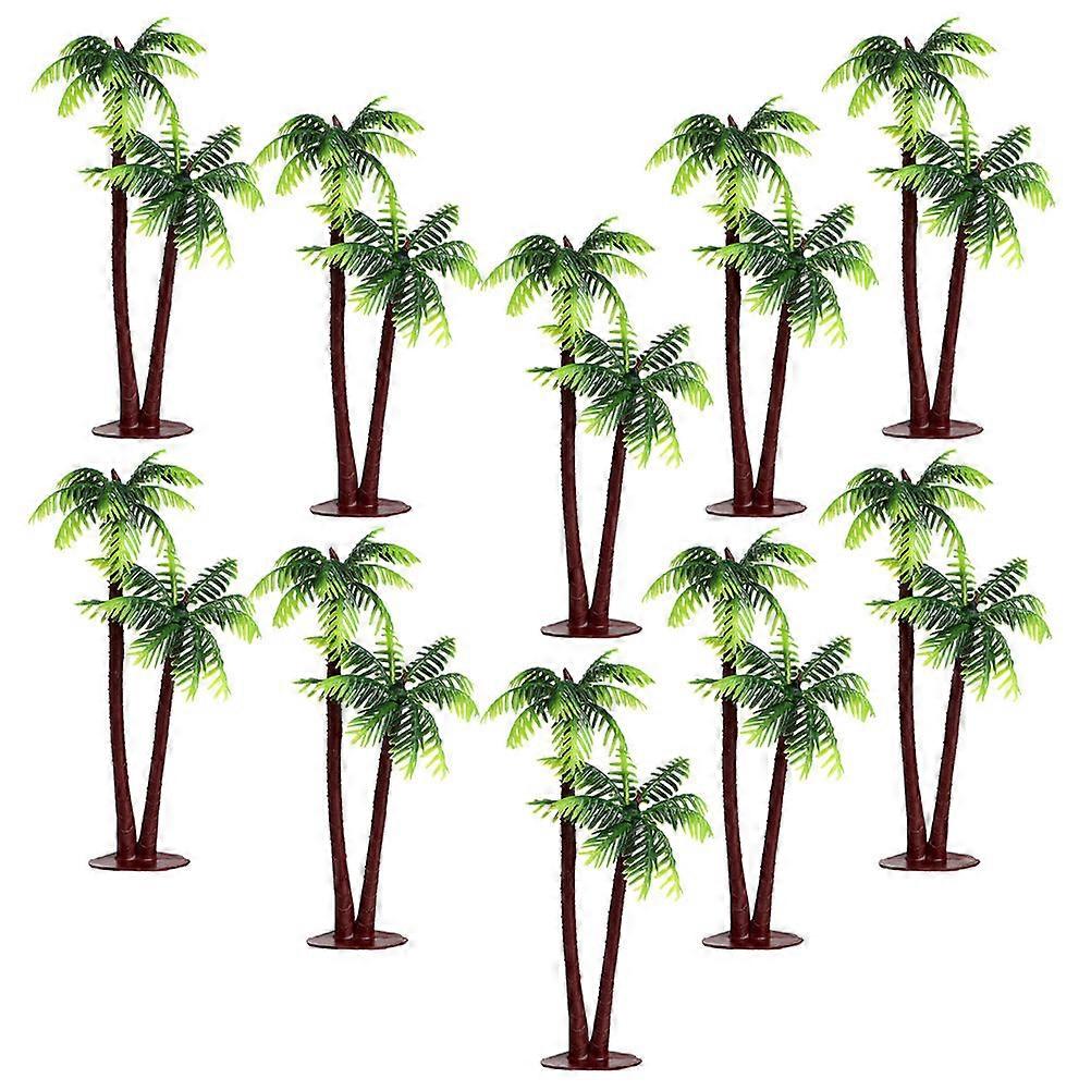 15pcs Mini Artificial Palm Trees for DIY Micro Landscape Decoration – Realistic Coconut Tree Models for Home, Party & Event Ambiance