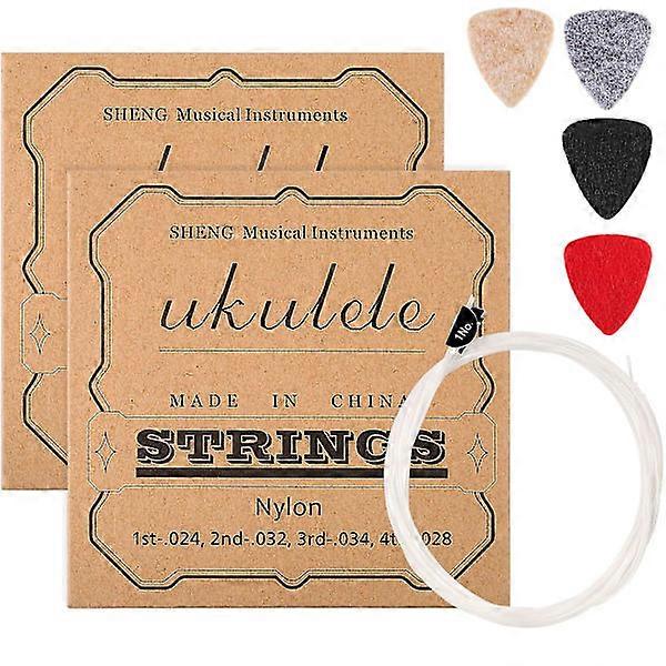 Nylon Ukulele Strings With 4 Felt Picks