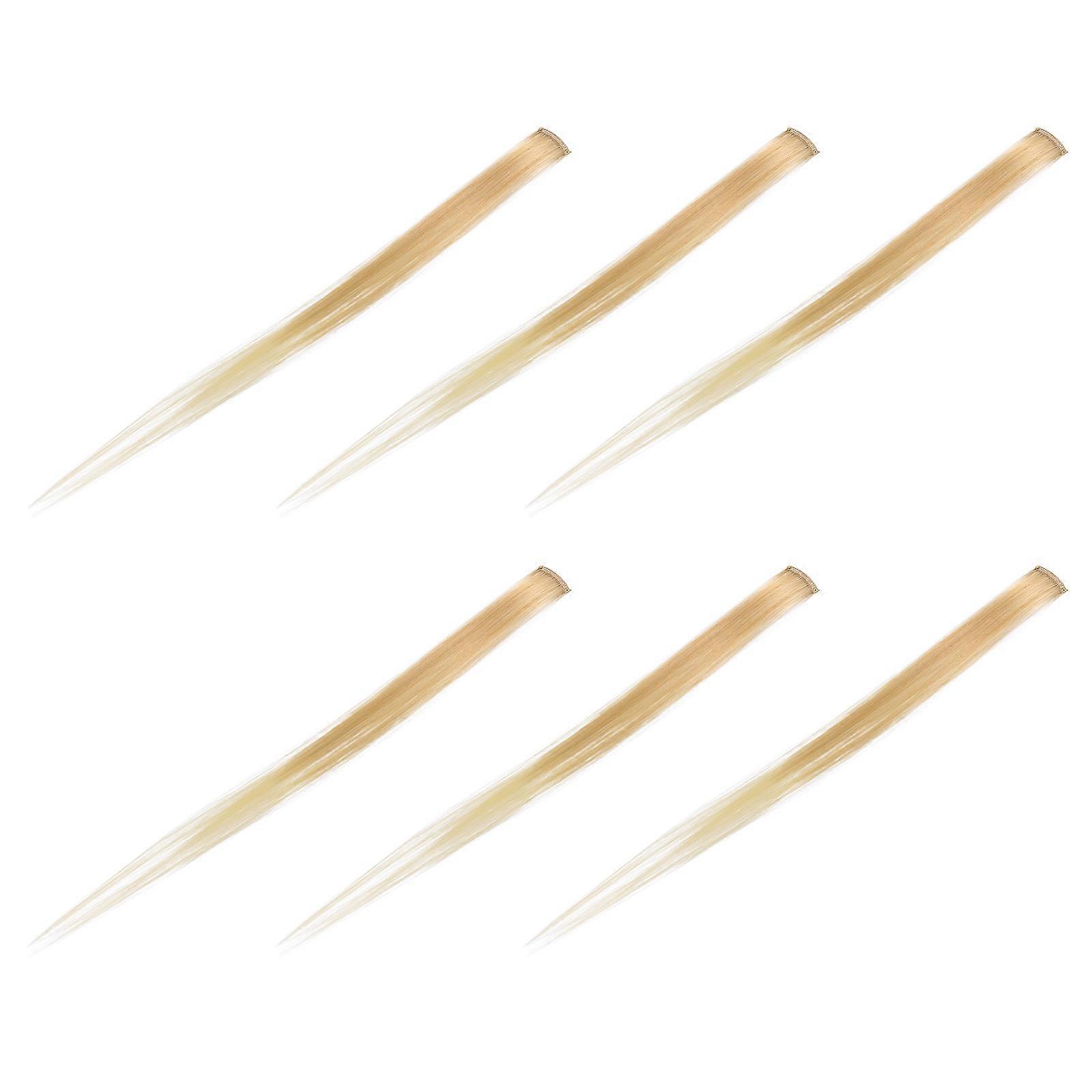 6PCS Synthetic Hair Extensions for Women – Eye Catching Highlight Accessories for Daily Wear, Cosplay, and Theme Party Events