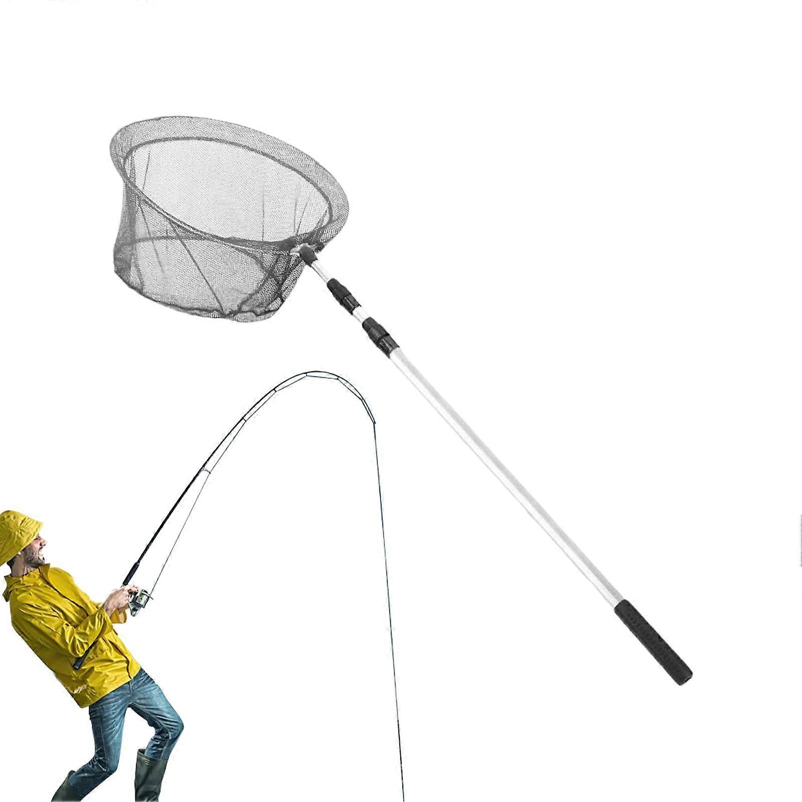 Telescopic Fishing Net with Handle, Quality Aluminum Alloy  Durable for Freshwater and Saltwater Use