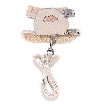 Dog Backpack Harness with Leash Adjustable Vest Pet Harness Animal Pattern Backpack for Puppy Cat Small Dogs Bear