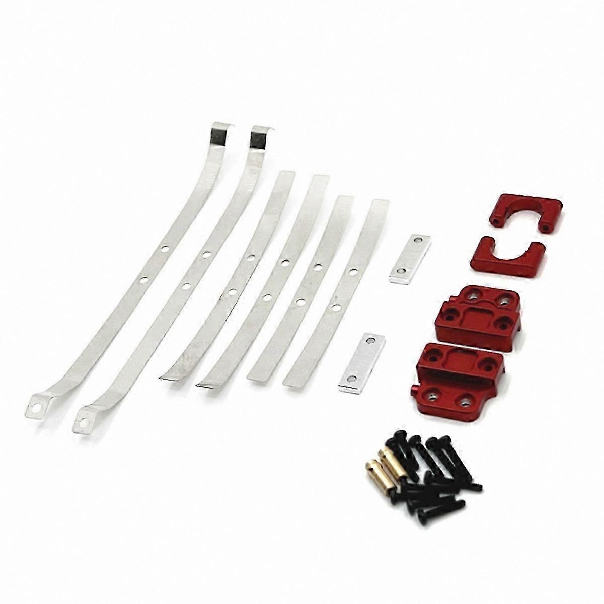 Rear Axle Spring Fastenings Kit for 1/12 Scale RC Car Models in Red