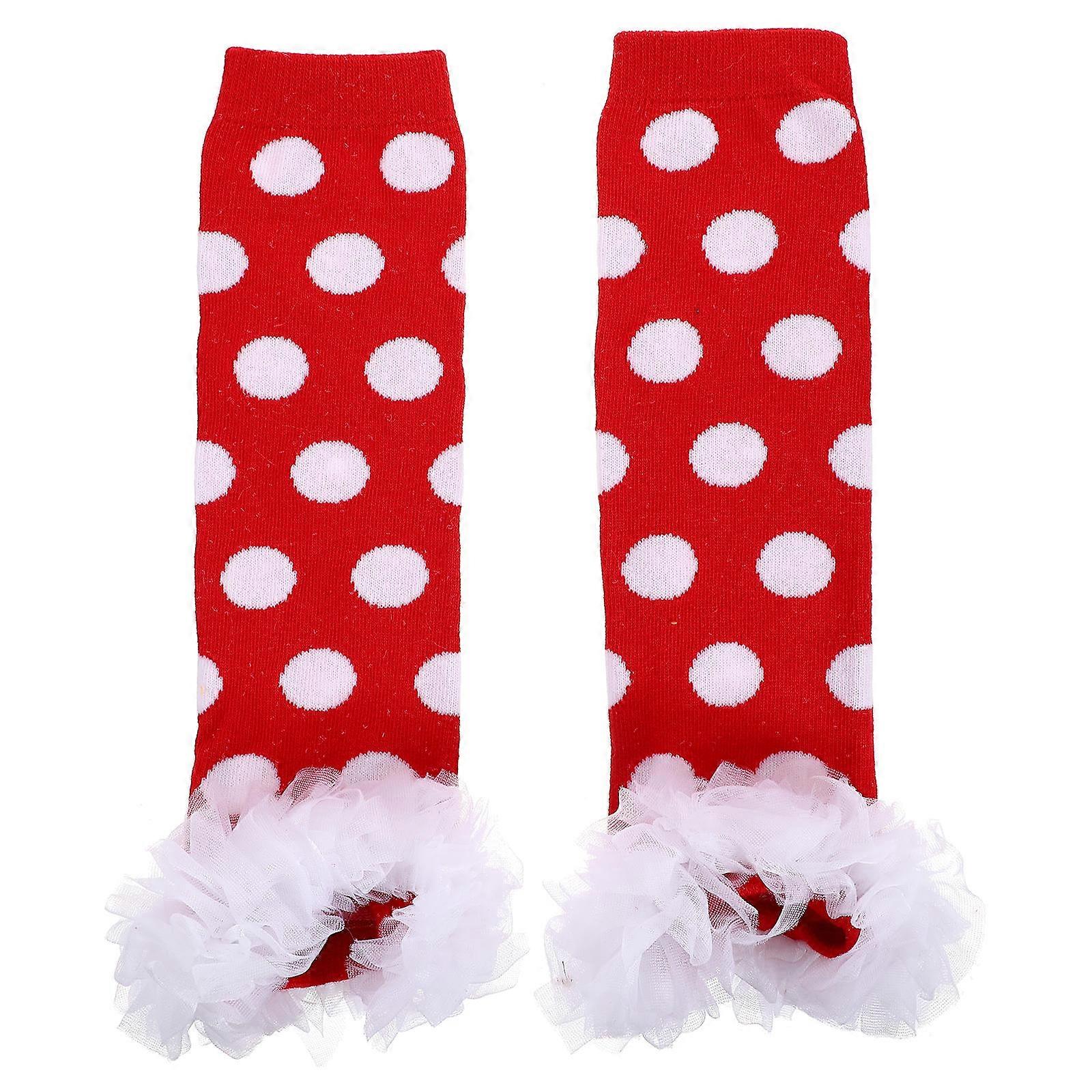 Bebek Kış Sıcaklığı için Kırmızı Pamuklu Bacak Isıtıcı Manşet Dayanıklı Nefes Alabilir Bot Manşet 1 Çift 12.5cm