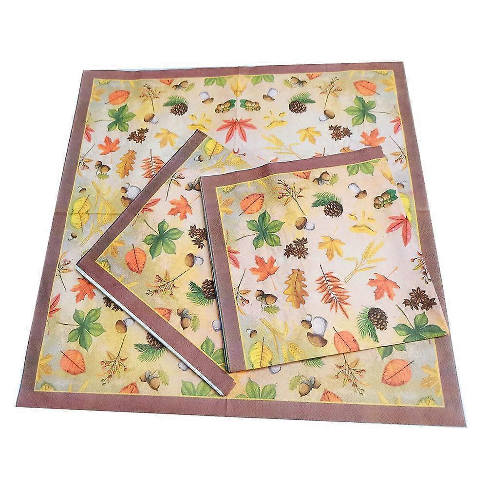40Set Happy Printed Absorbent Napkins For Thanksgiving Celebrations Designed For Tableware Use In Cheerful Multi Color