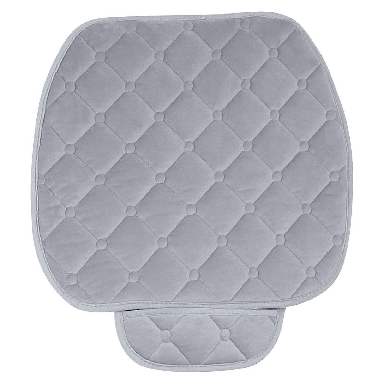 Car Seat Cushion Designed For Winter Driving With Plush Material In Grey 1Pack