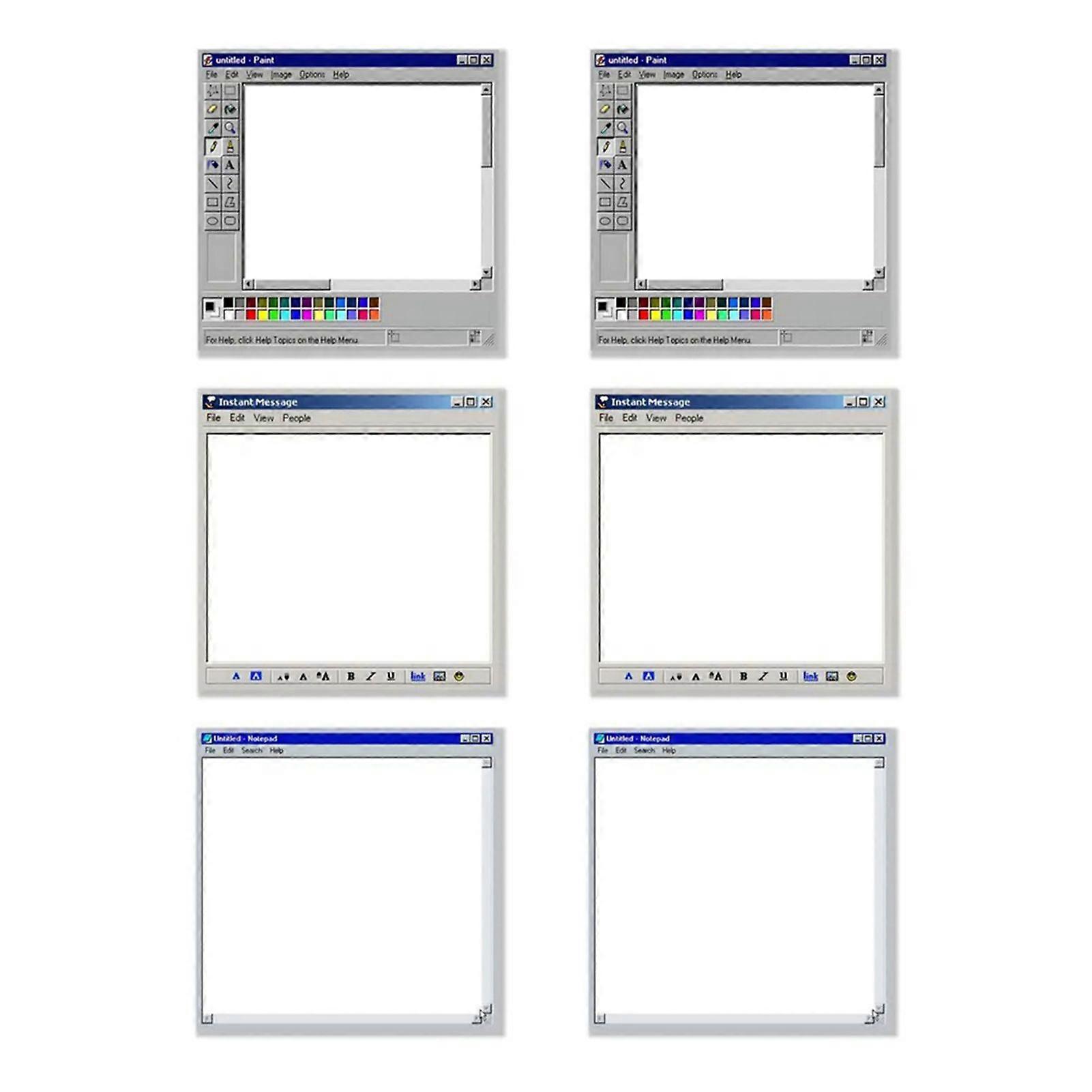 Nostalgic Computer Pixel Panel Sticky Notes, 3x3 Inch Vintage Self-Stick Notepads for Home Office School