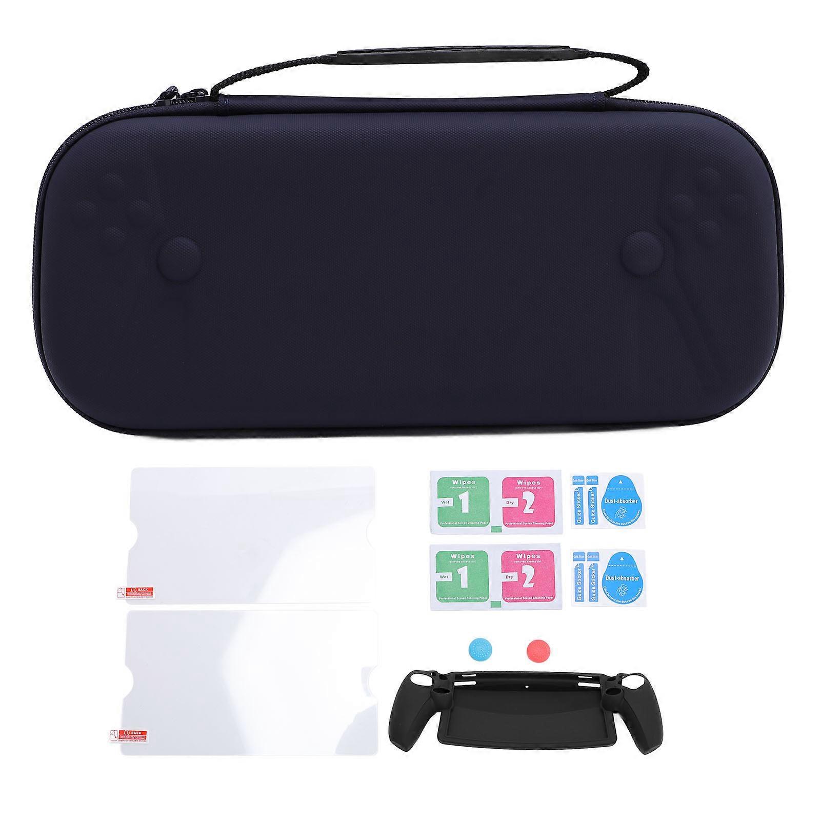 Carrying Shell Kit 6 in 1 Game Console Hard Outer Cover with 2 Screen 1 Silicone Protector 2 Thumb Grip Caps