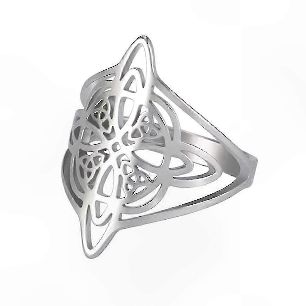 Breiter keltischer Knoten Statement-Ring, einzigartiger Mode-Fingerring