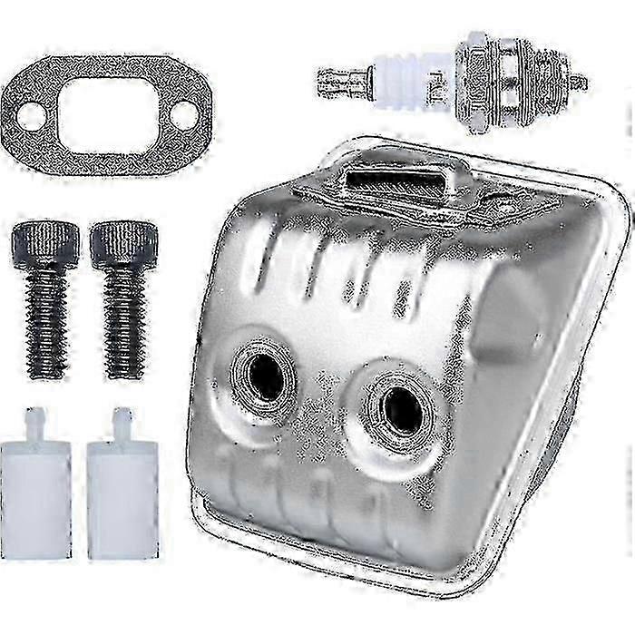 Chainsaw Muffler and Spark Plug Kit for Husqvarna 445 450