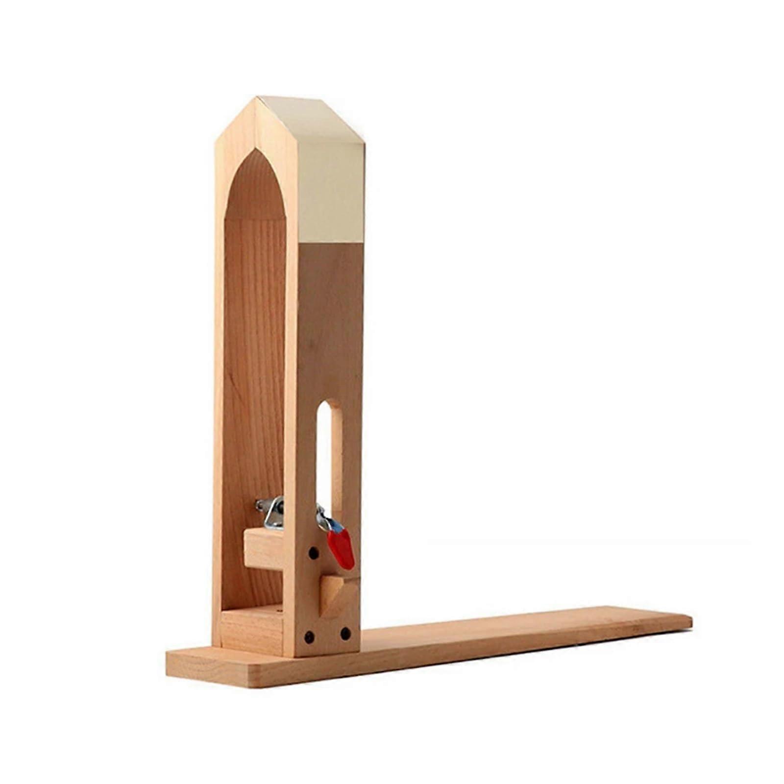 Wood Clamp for Sewing Leather, 180° Adjustable, Beech Wood, DIY Craft Tool for Table and Desk