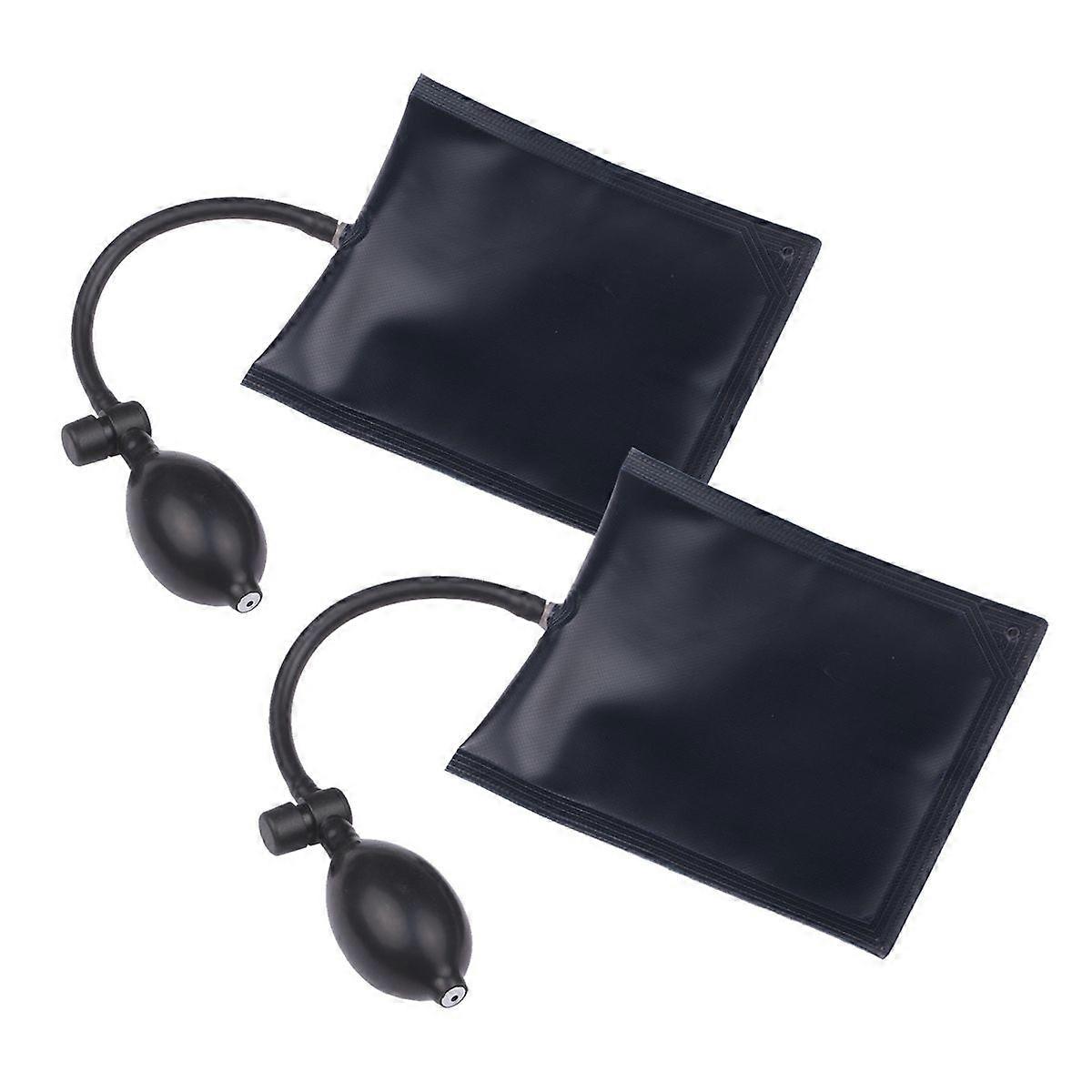 2 Pack Air Wedge Bag Alignment Tool Air Shim Inflatable Pry Bar Leveling Tool Max Load 353 Pounds Shim Bag for Elevating Doors Windows Metal Air Inlet