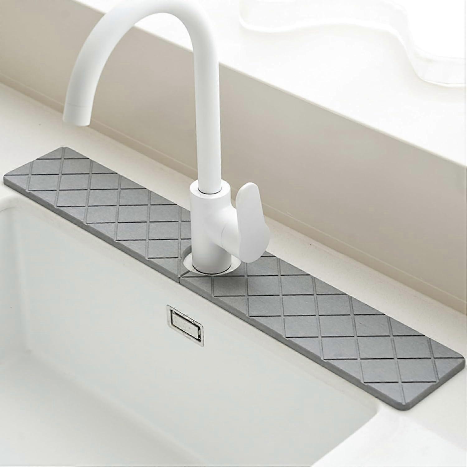 Faucet Mat for Kitchen Sink & Stone Drying Tray for Bathroom