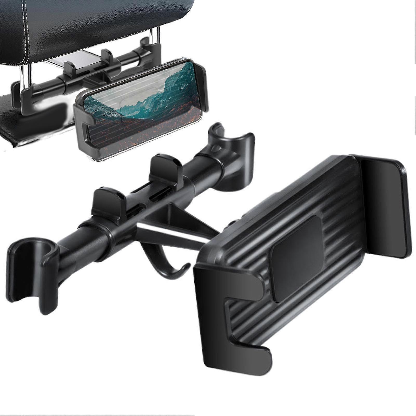 Car Headrest Tablet Holder for Back Seat, Adjustable Stretchy Phone Holder Compatible with All Mobile Devices, Travel Accessory