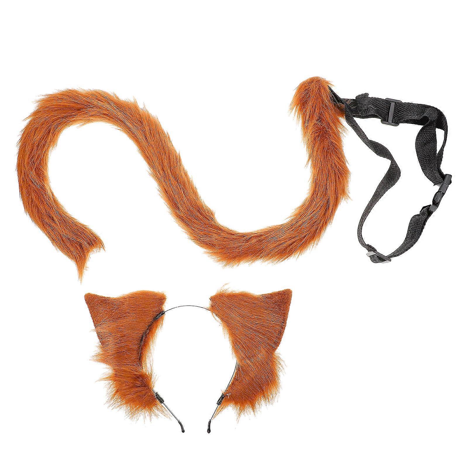 Cat Ear Headband and Tail Costume Accessory Set for Cosplay Parties – Lightweight, Comfortable Design for Night Events and Gatherings