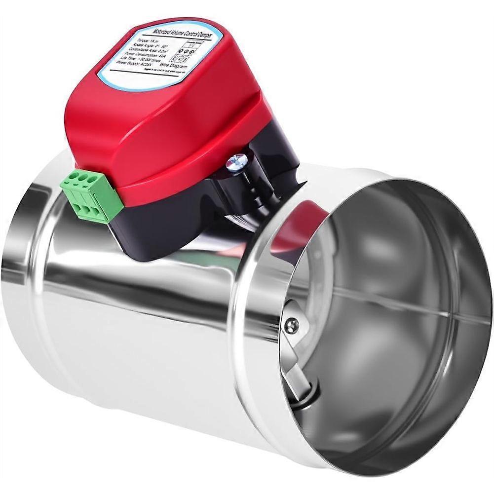 4in Motorized Duct Damper-Adjustable Volume Balancing & Backdraft Damper Control,Airflow Control Dam
