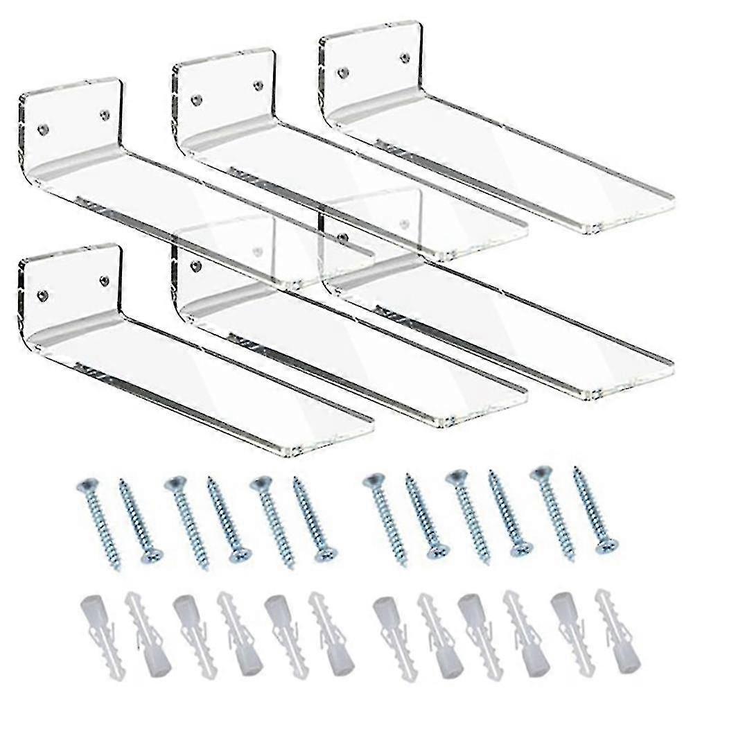 6 Pack Floating Shoe Display,shelves Wall Mount Levitating Shoe Dis...