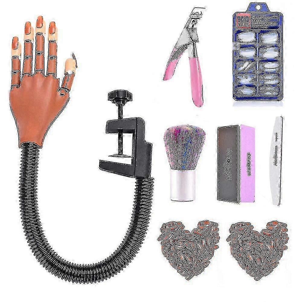 Nail Practice Hand For Acrylic Nails-flexible Nail Training Hand Ki...