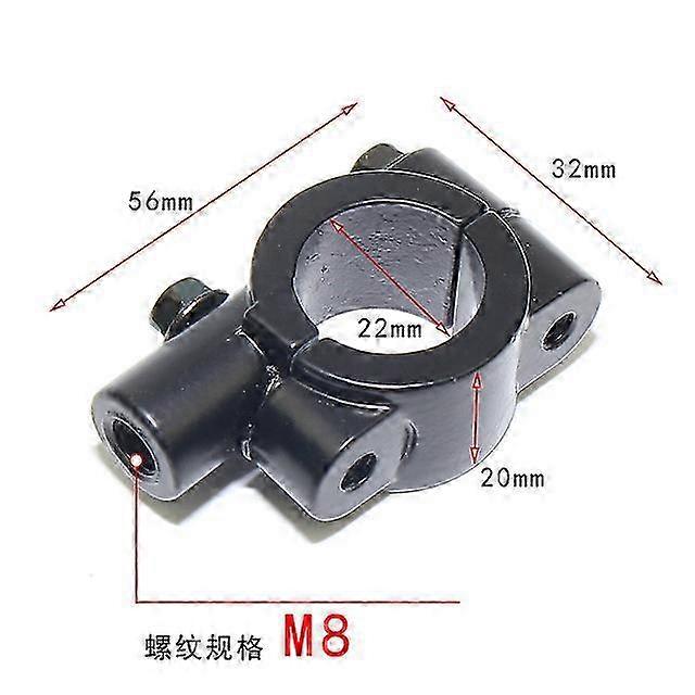 1PCS   Universal Motorcycle Handle Bar Mirror Mount Holder Rearview...