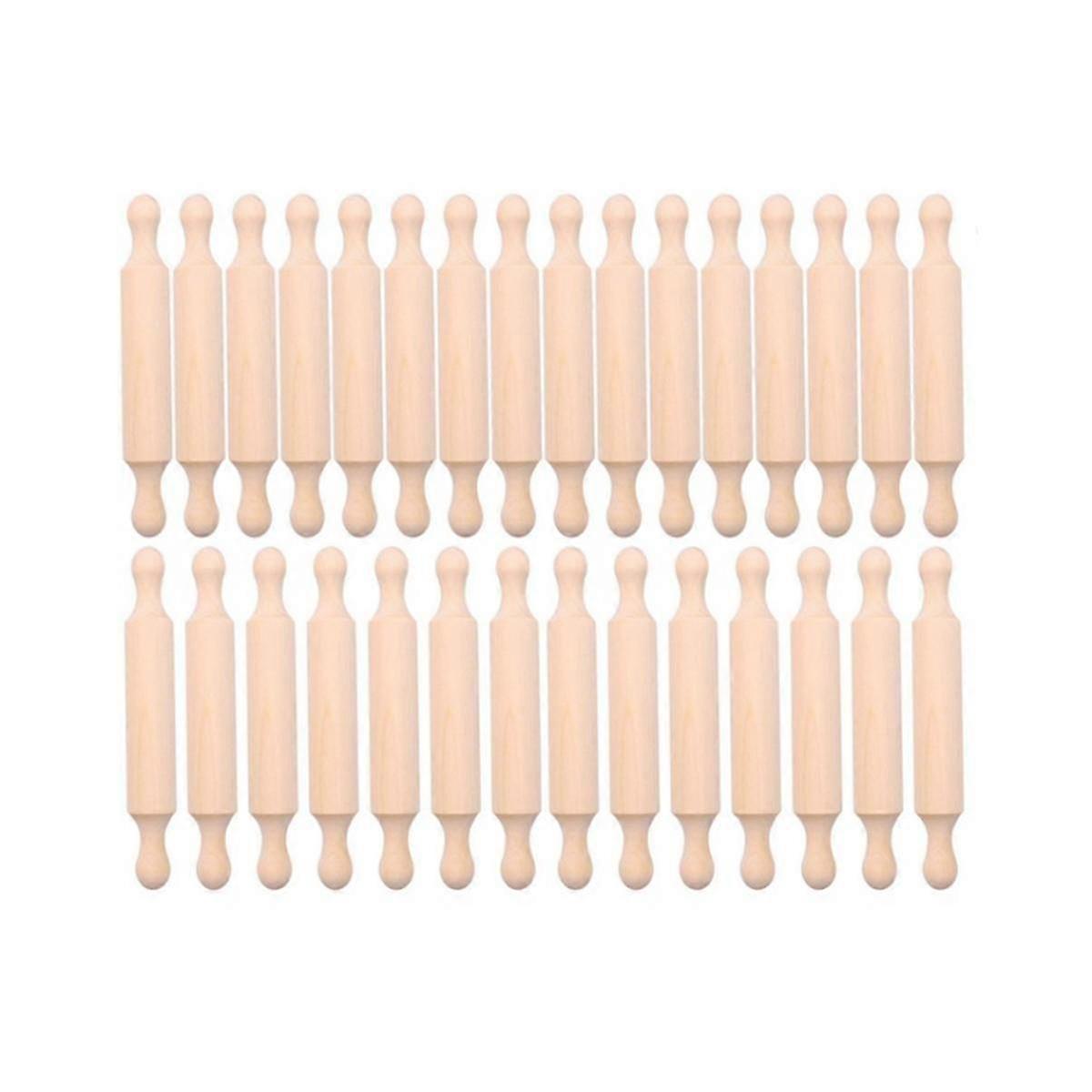 20 قطعة خشبية صغيرة دبابيس المتداول - 6 بوصات طويلة - مثالية لخبز المطبخ ولف العجين