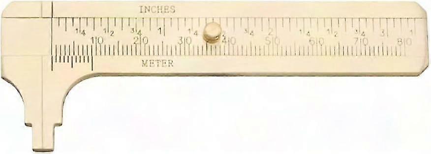 Brass Vernier Caliper 80mm - Mini Pocket Sliding Caliper with Double Scale for Precise Measuring