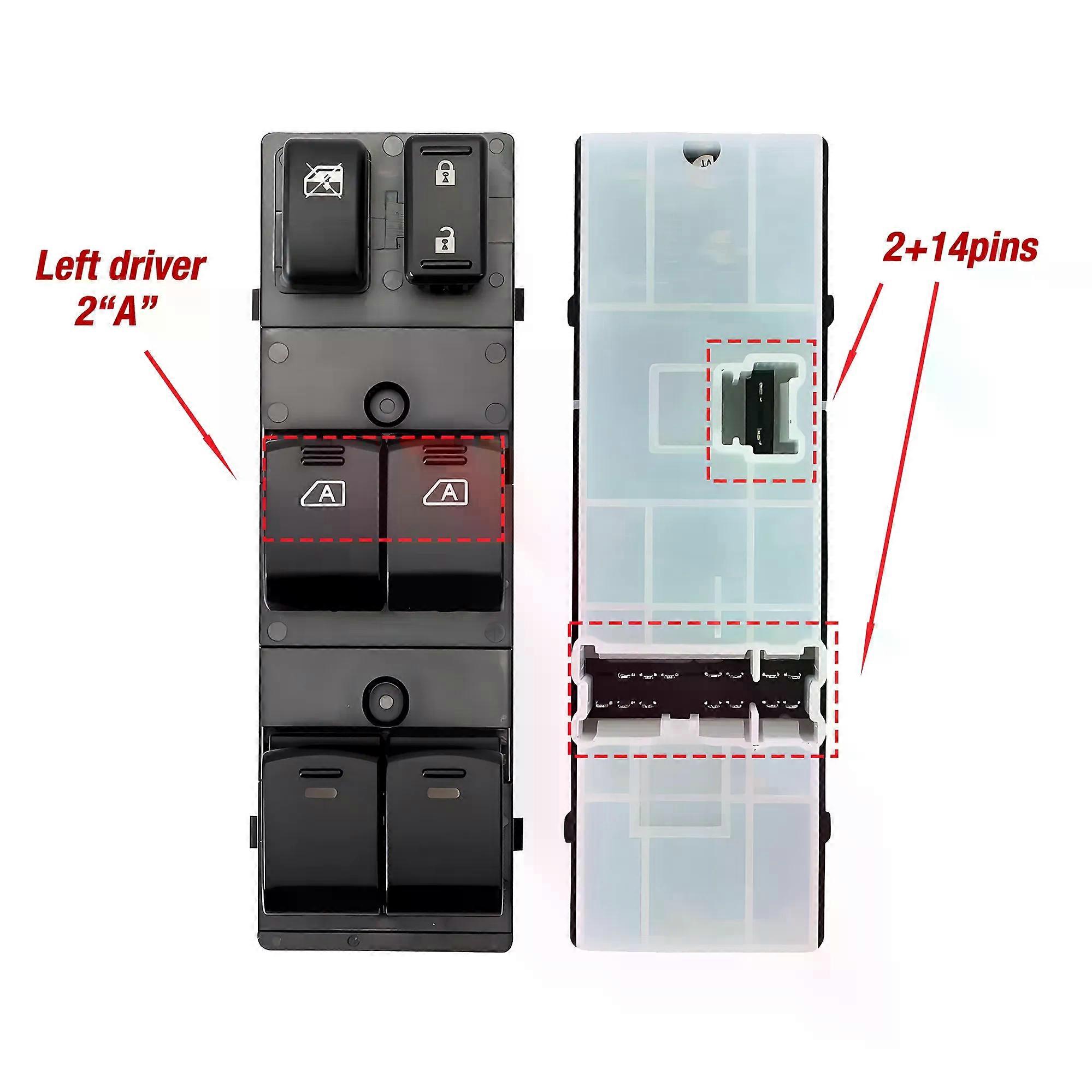 unique 25401-9N00E 254019N00E For Nissan Maxima 2009-2014,LHD Front Left Driver Side Master Power Window Lifter Control Switch Button