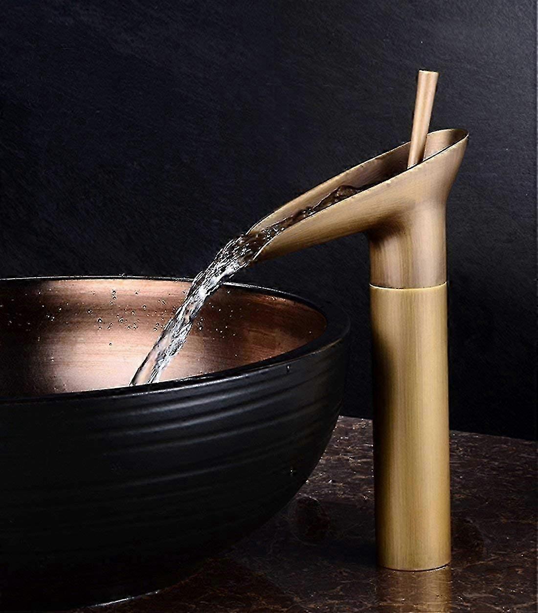 Bathroom faucet for sink with brass construction