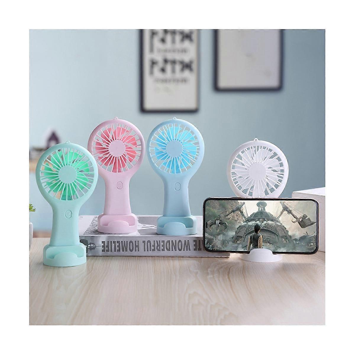 Handheld Mini Fan Portable USB Charging Convenient Small Fans Catapult Pocket Hand- Fan with Base O