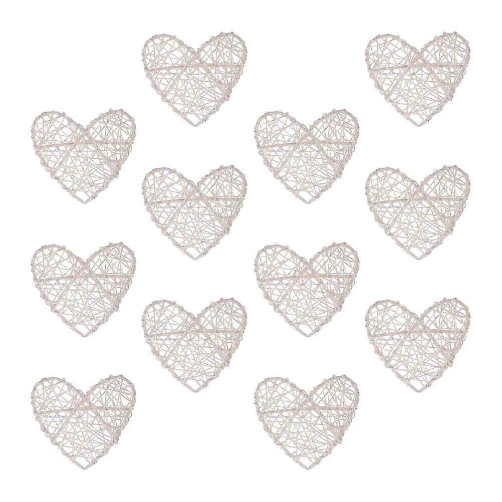 Heart Shape Ornament Hanging Decor for Decoration Use 12Pcs