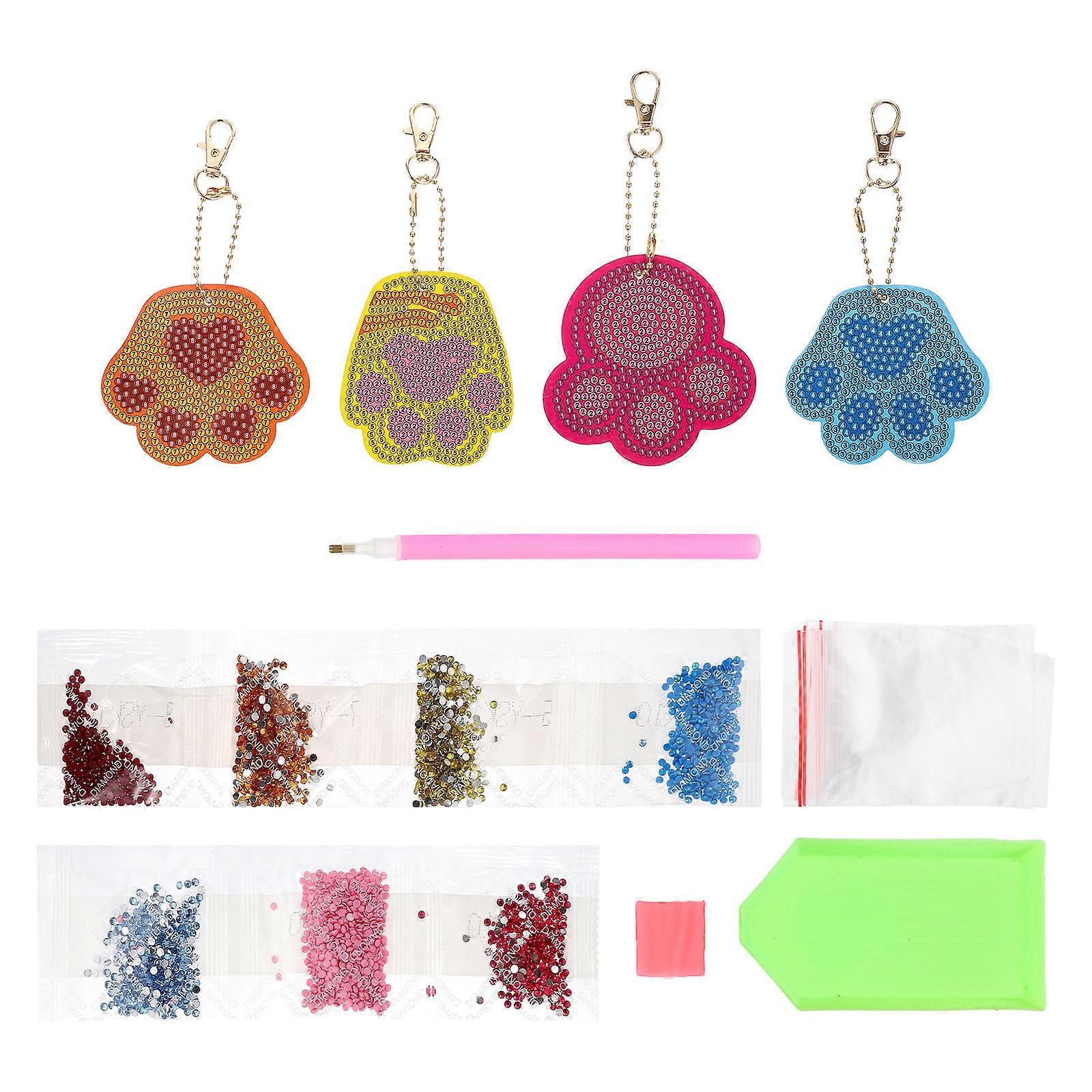 Charms for Keychain Making Cat Claw Shape Family Activities Assorted Color Alloy Resin Develop Concentration 1Set