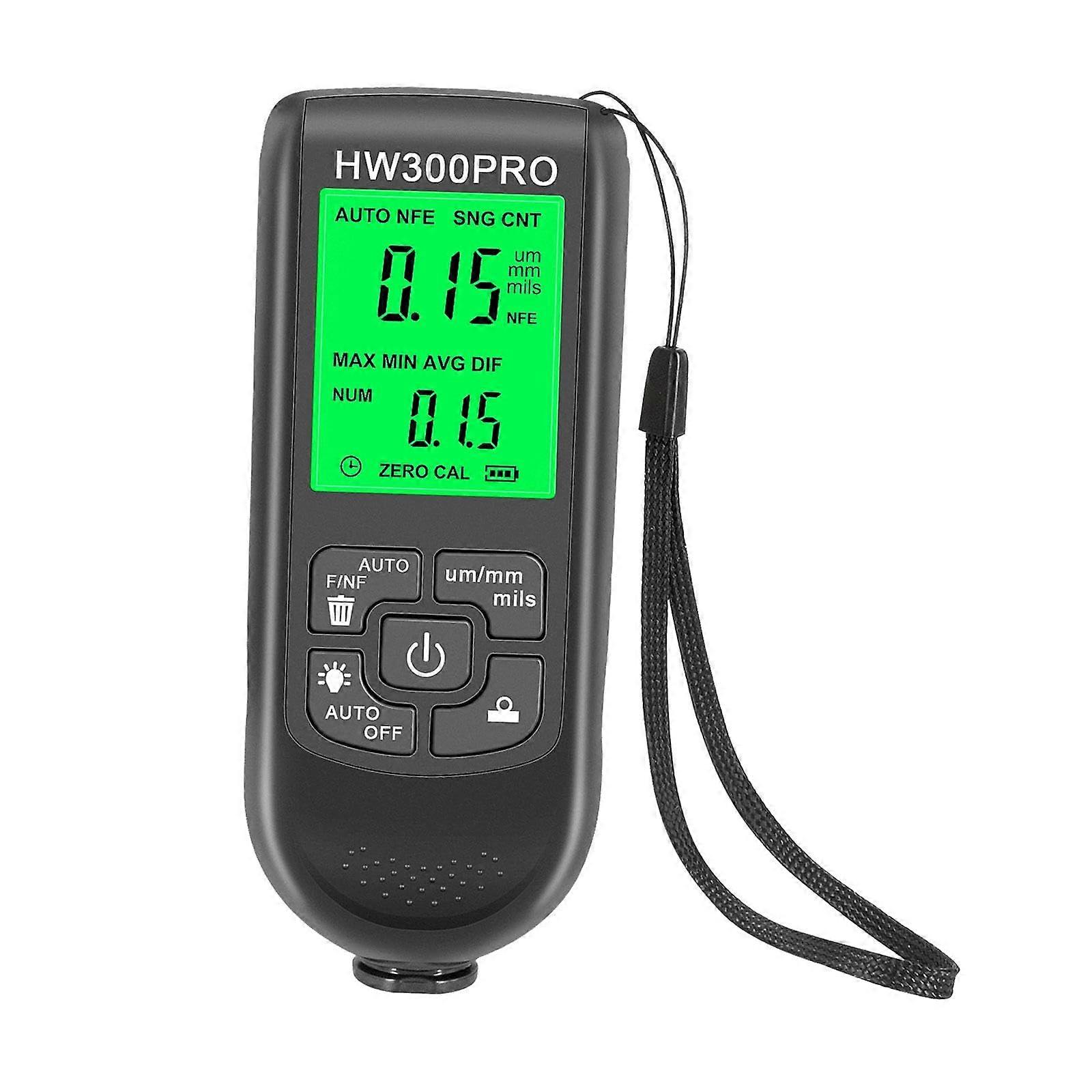 Automotive Paint Depth Gauge Digital Meter Coating Thickness Measurement Digital Paint Depth Gauge Black 12.2x5x2.2 cm