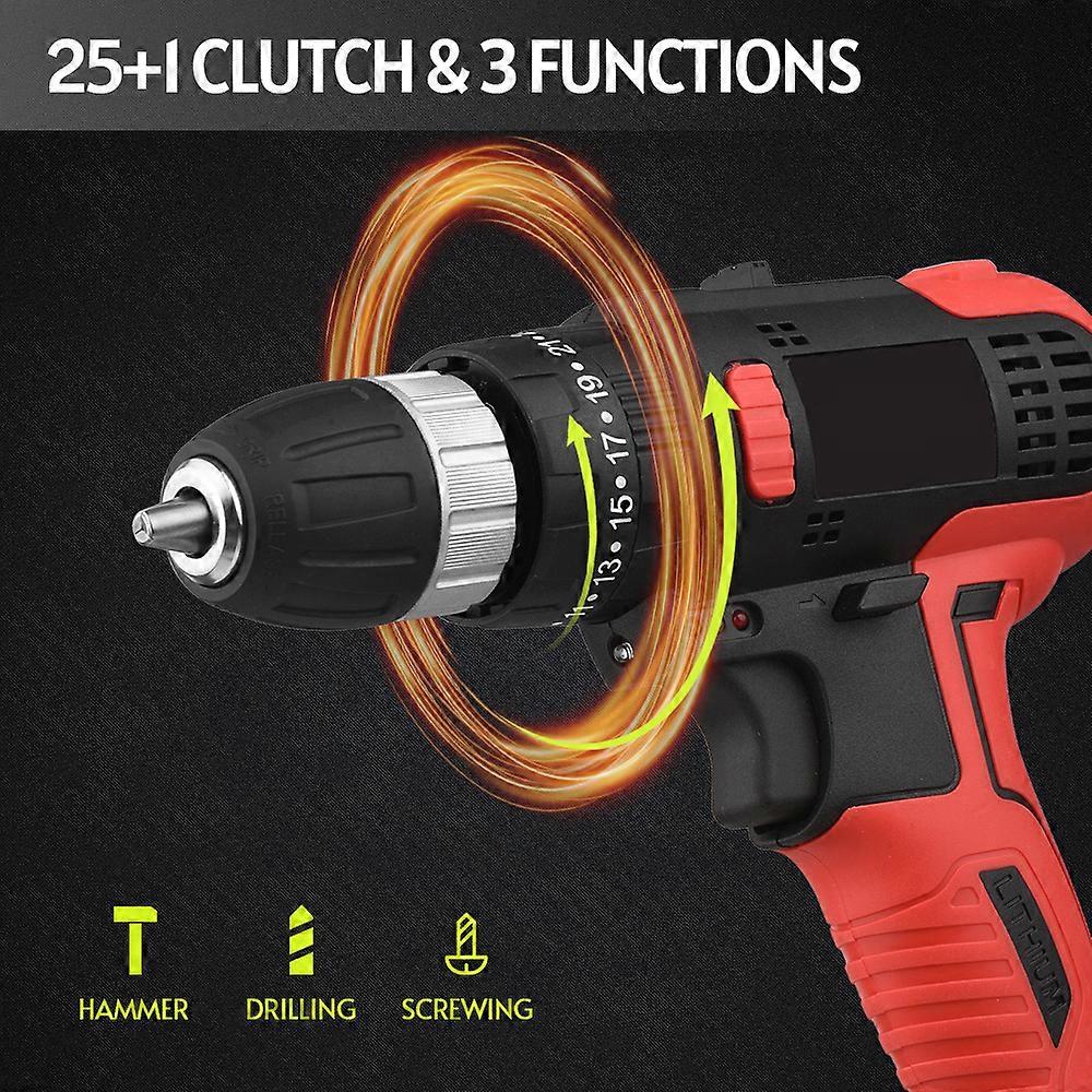 Yuclam Cordless Electric Screwdriver 48V 25+1 Torque 3/8" Chuck