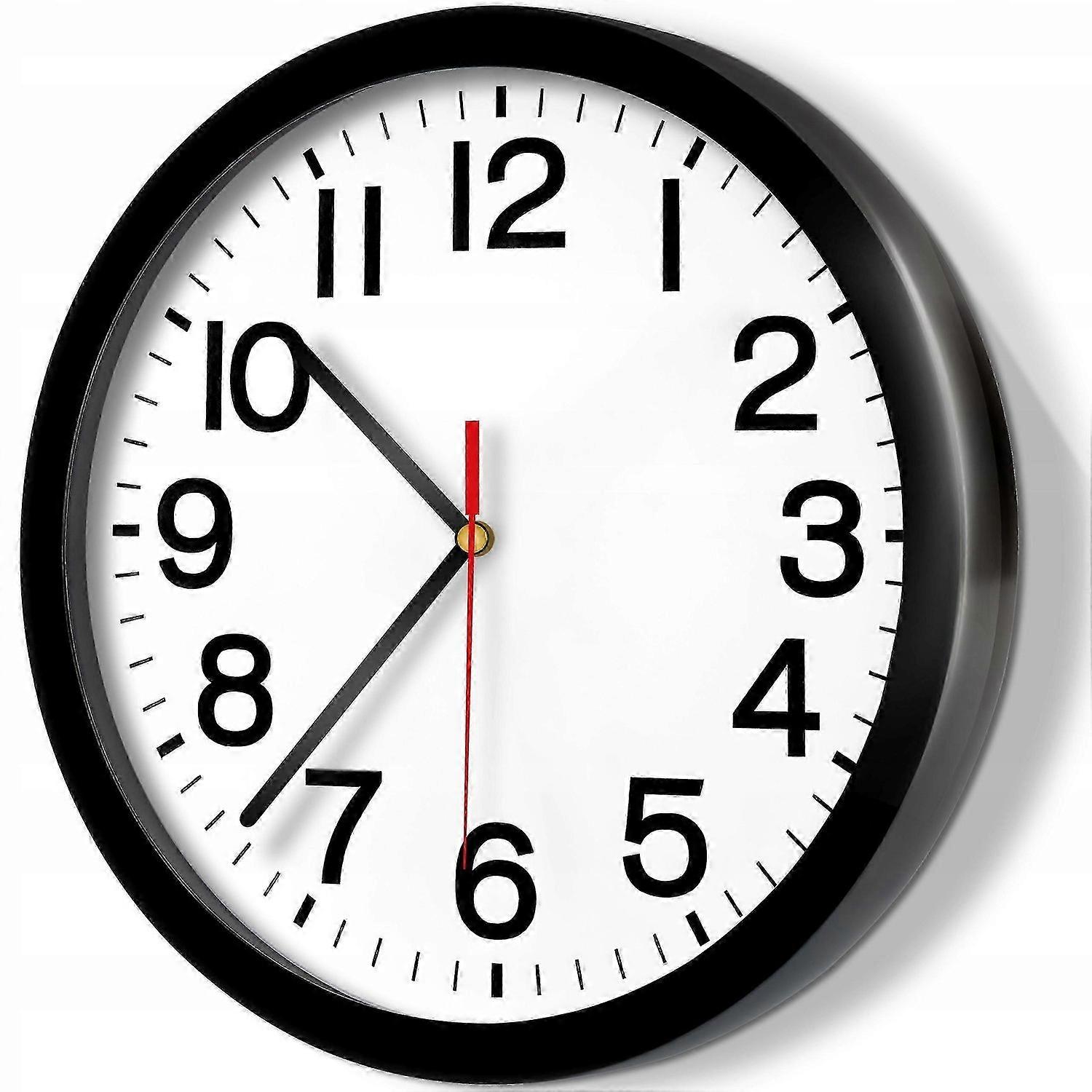Wall Clock Classic Analog Quartz On The Wall Simple Seconds Readable