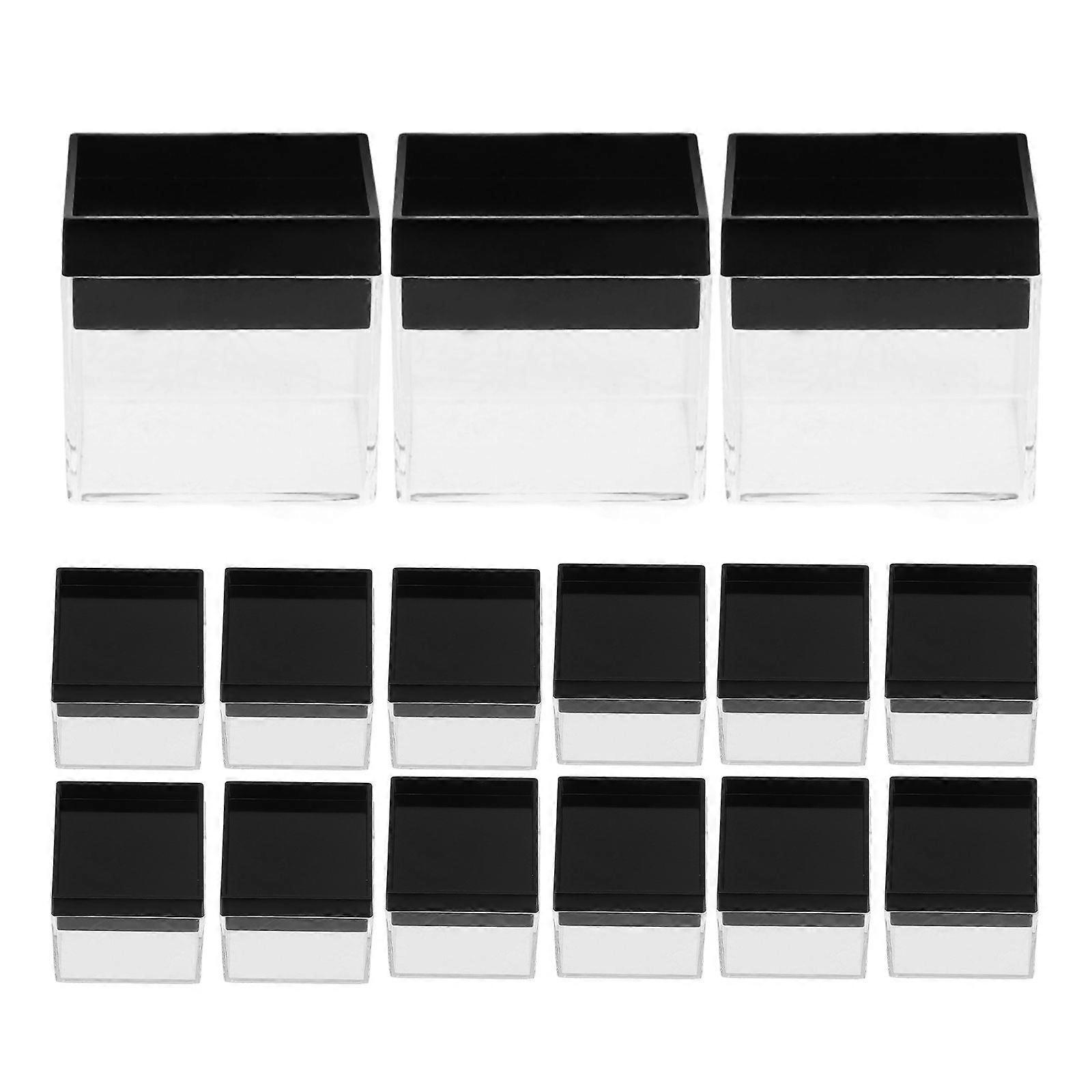 20pcs Display Case Useful Square Transparent Plastic Box Display Holder