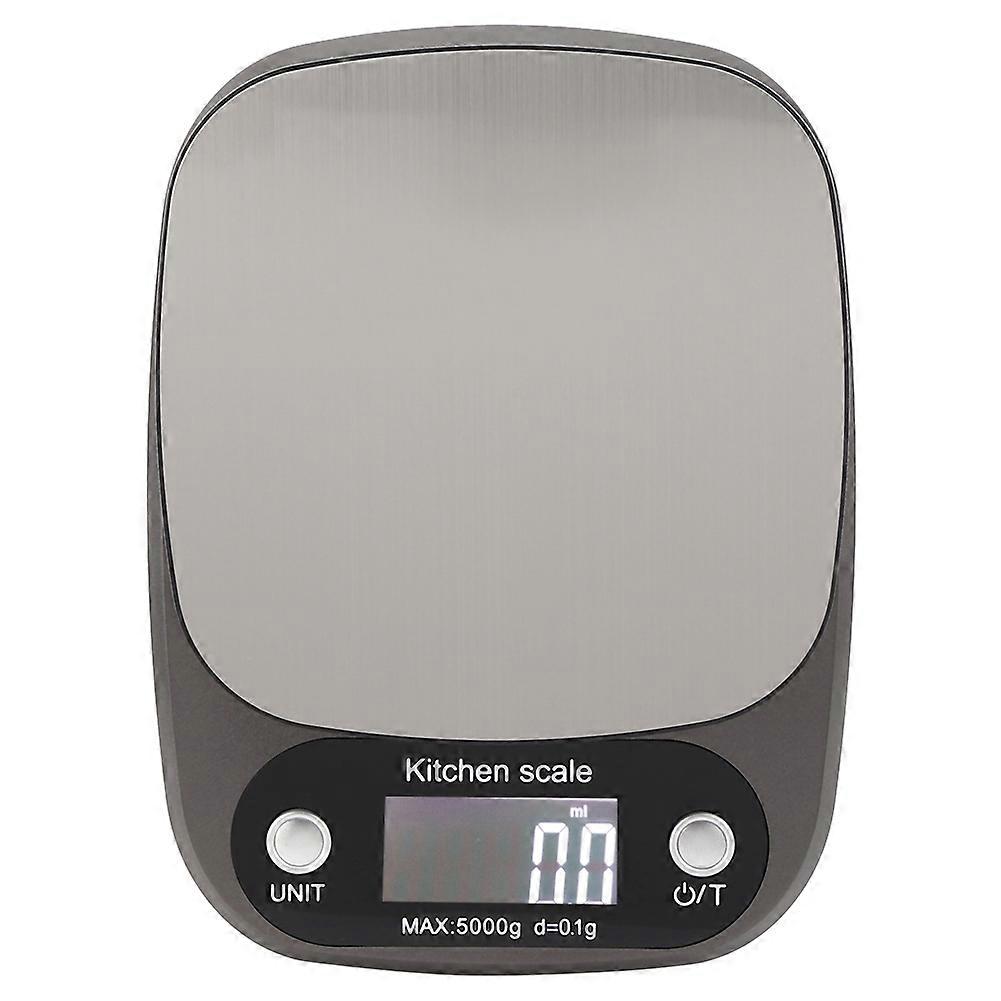 5kg/0.1g LCD Digital Kitchen Scale Gray 210x155x30mm Multifunction