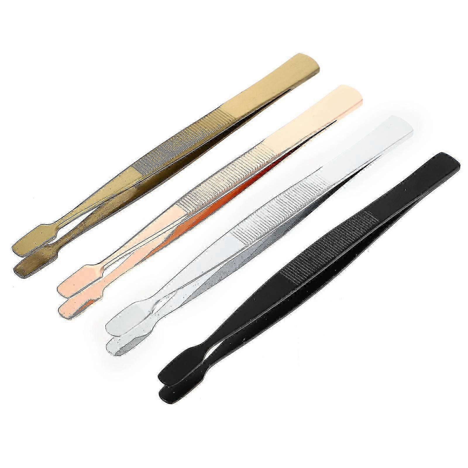 4 Pcs Sticker Tweezers Precision Tweezers Succulent Tweezers Metal Tweezers Craft Tweezers Paddle Tweezers Professional Tweezers