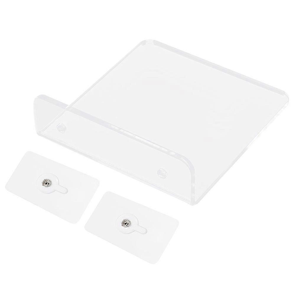 Floating Shelf Acrylic Wall-Mounted Storage Shelf for Household Use 3Pcs Transparent