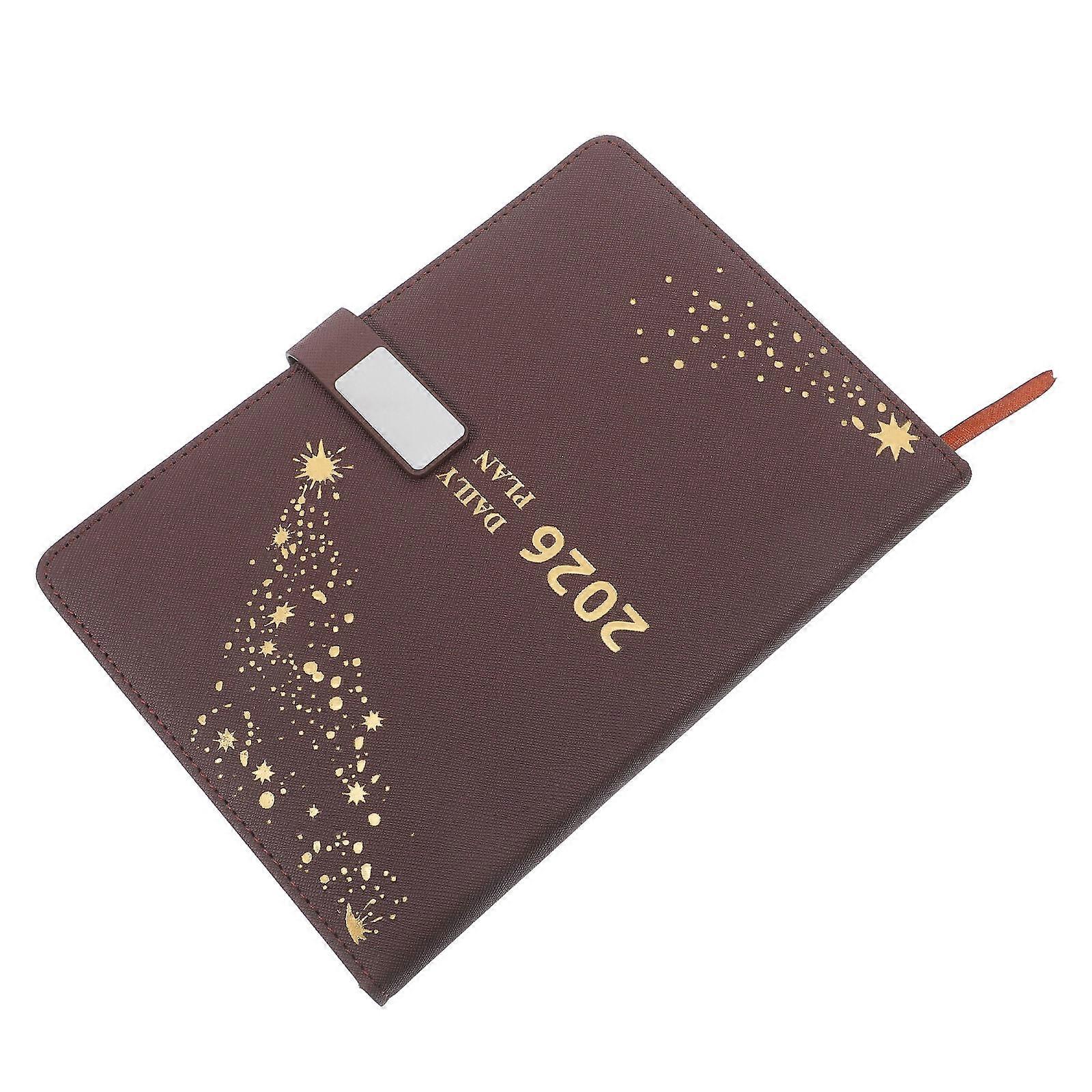 Daily Planner PU Organizer Notebook for Monthly Planning 2Pcs Journal Book