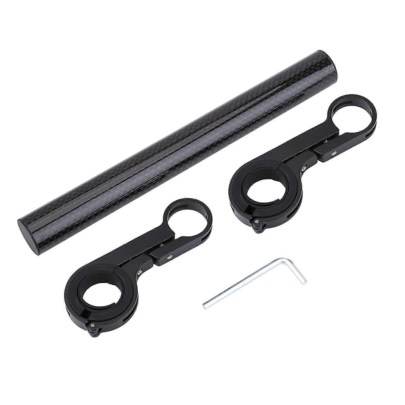 Bicycle Handlebar Bracket Extension Mount Holder for Bike Light Flashlight Speedometer(Black)
