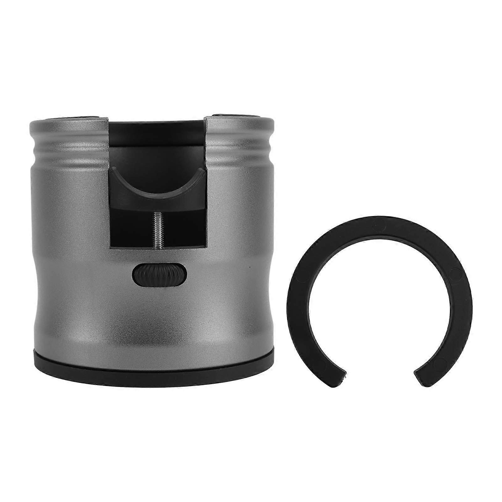 Coffee Tamper Holder Round Prevent Slip Adjustable Universal Aluminum Alloy Coffee Filter Handle Stand for Home Cafe Black