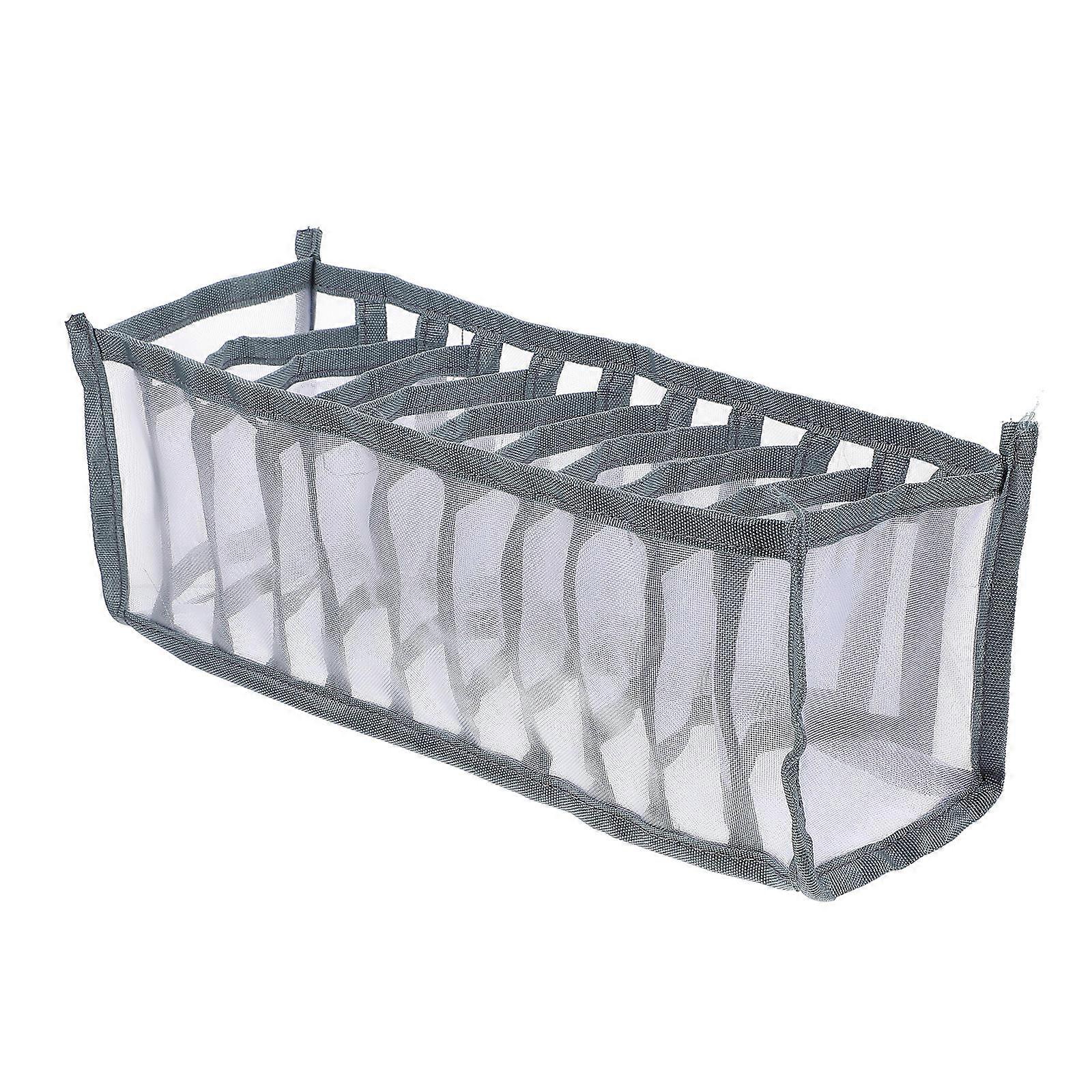 Home Use Underwear Storage Box Drawer Organizer Grey Nylon