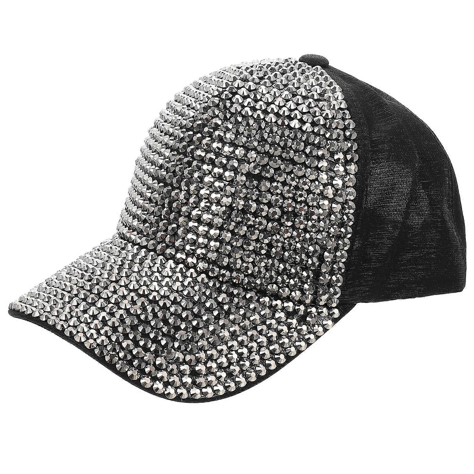 Rhinestone Baseball Hat for Uv Protection Featuring Bling Design